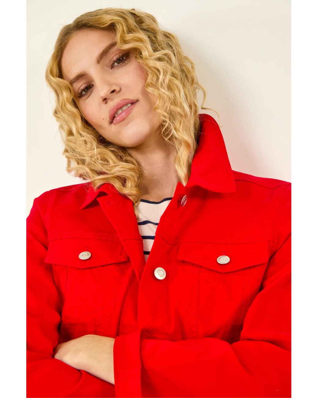 Roman Red Stretch Pocket Detail Jacket