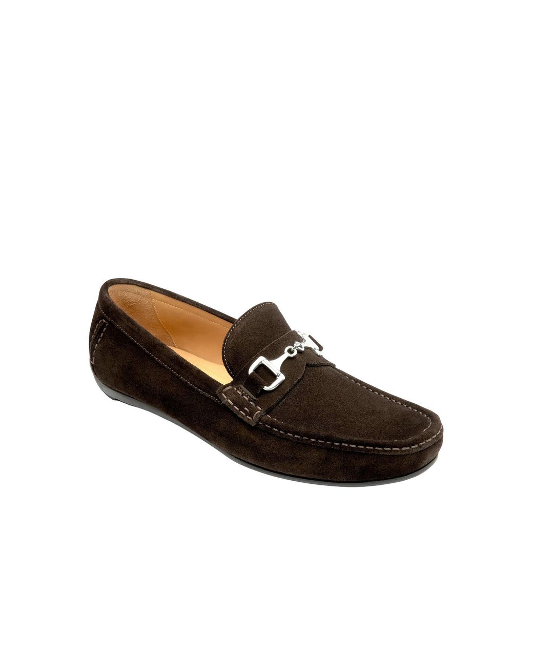 Loake Black Hawthorn Driver Shoe Dark Suede Cotton for men