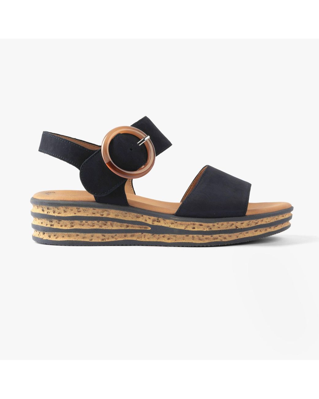 Gabor Blue Andre Sandals Leather
