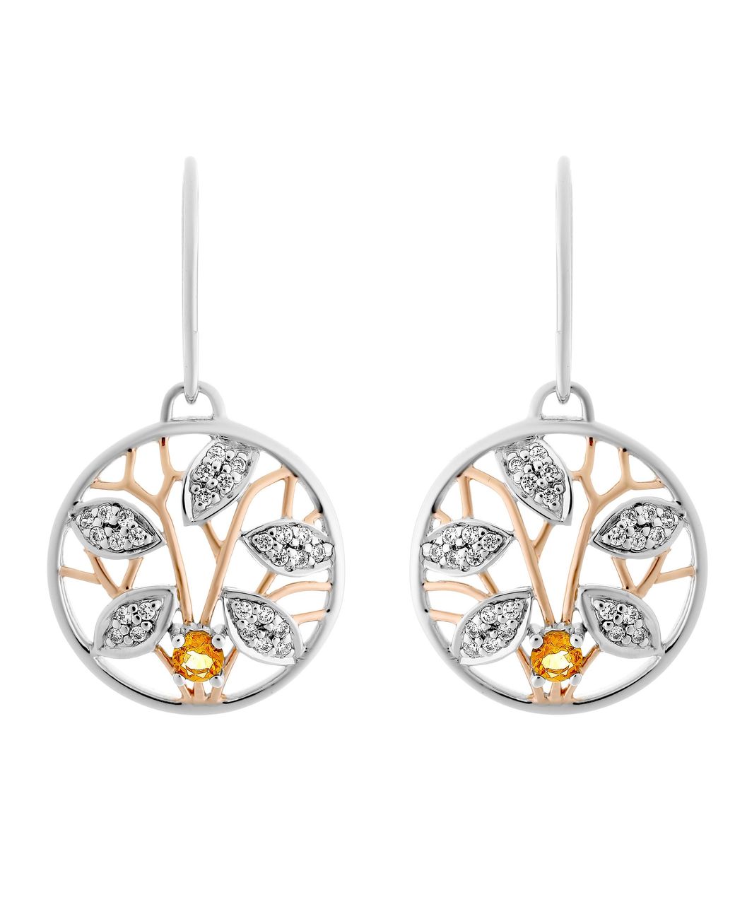 Orphelia Metallic 'Oceane' 925 Sterling Drop Earrings