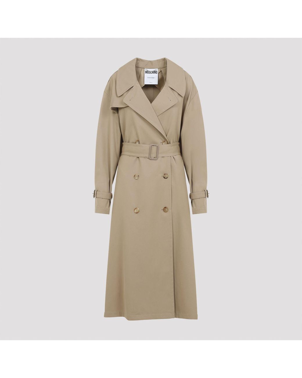 Moschino Couture Natural Cotton Nylon Coat