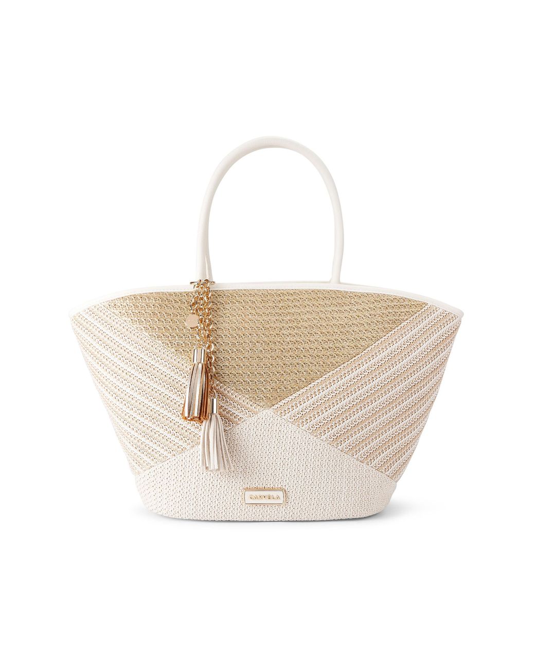 Carvela Kurt Geiger Natural Elena Stripe Basket Bag