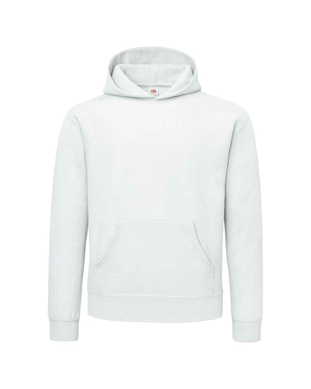 Fruit Of The Loom White Supercotton Plain Hooded Sweatshirt for men