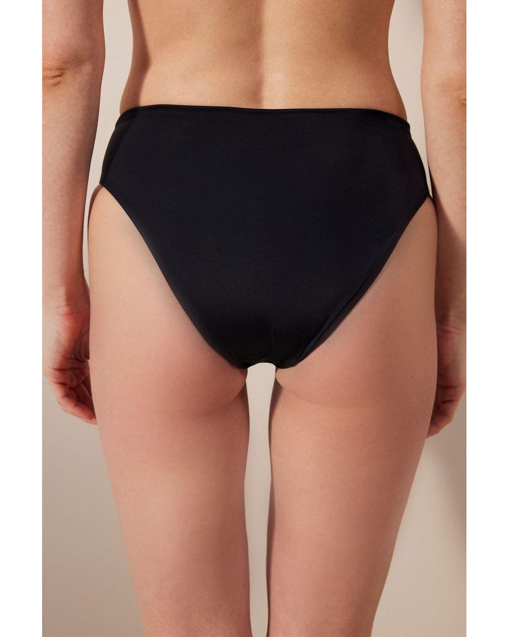 Penti Black High-Waist Shirred Bikini Bottoms