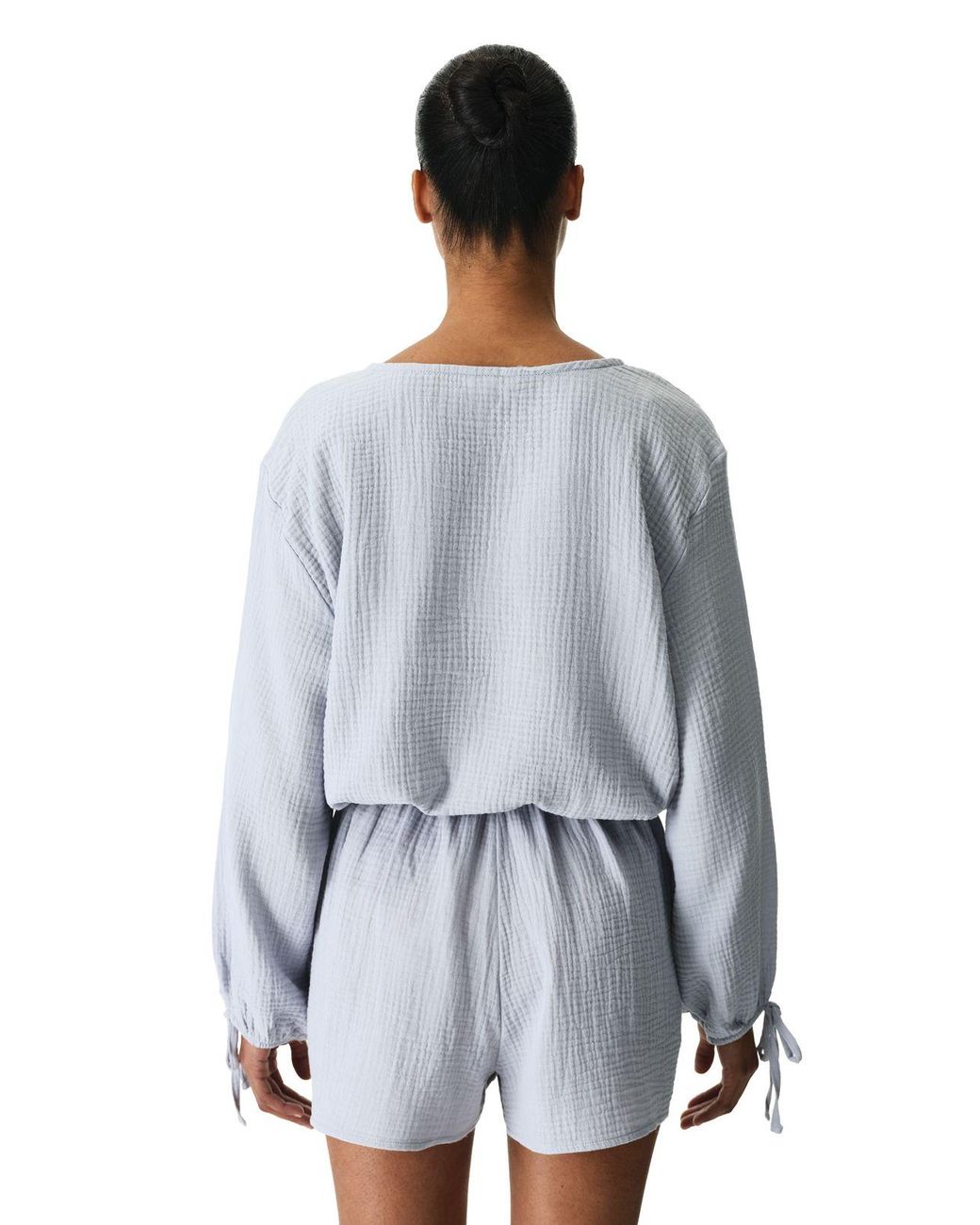 Penti Gray Oversized Cotton Woven Shirt