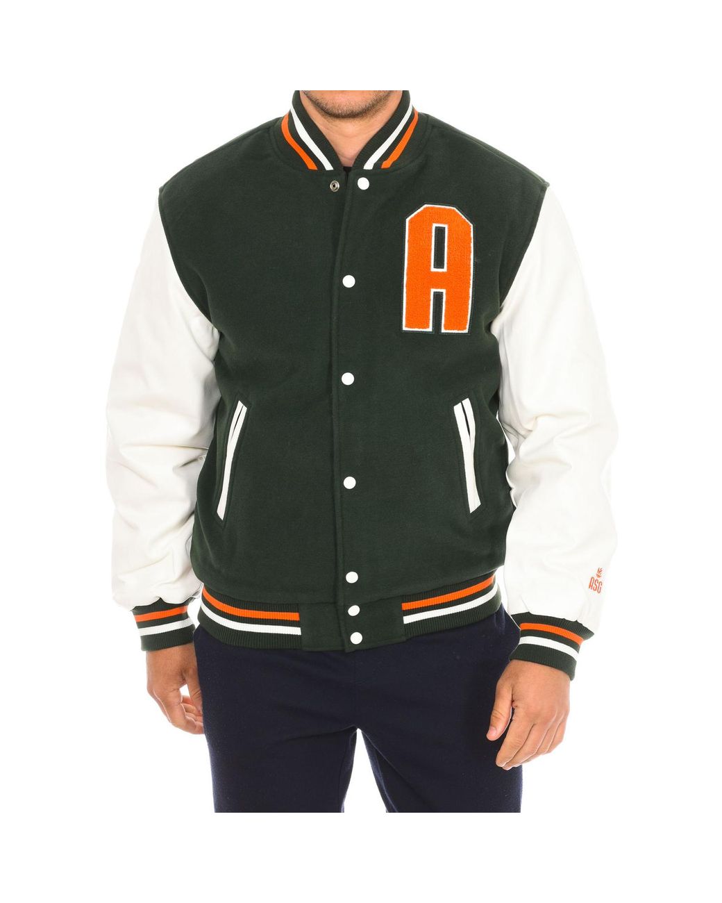Attica Sporting Goods Green At-Fw22-006 Baseball Jacket for men