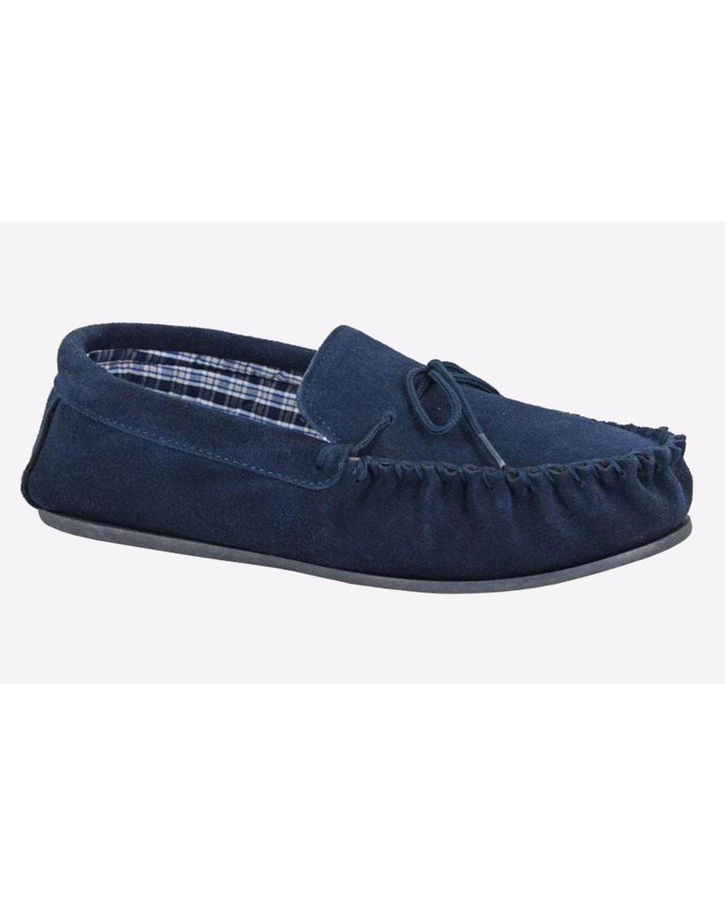 Mokkers Blue Bruce Leather Slipper for men