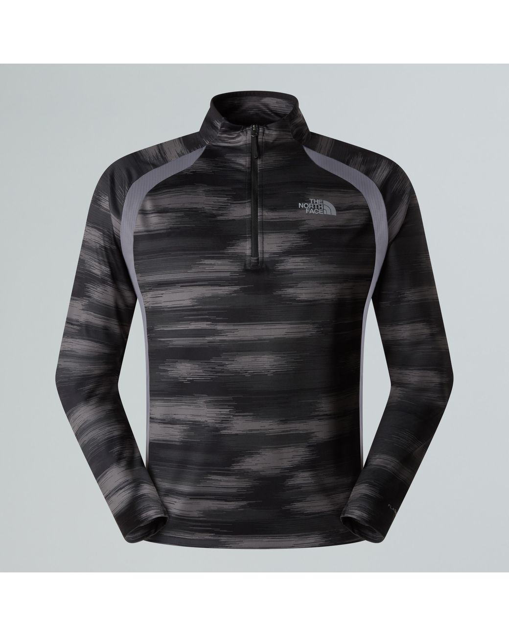 The North Face Black Performance Ls 1/4 Zip Print Tnf for men