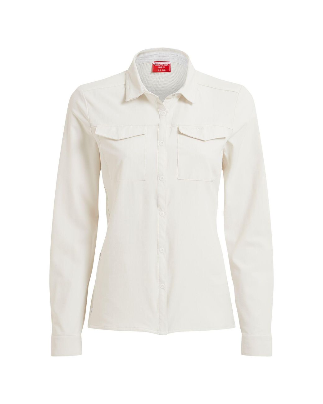 Craghoppers White Ladies Nosilife Pro Iii Long-Sleeved Shirt (Sea Salt)