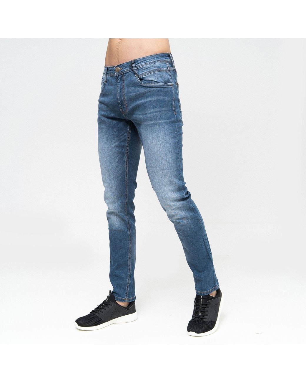 Duck and Cover Blue Maylead Slim Jeans (Stone Wash) for men
