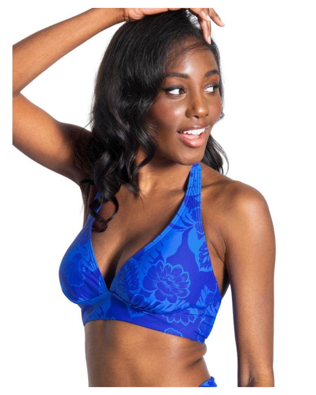 Pour Moi Blue Maui Halter Bikini Top