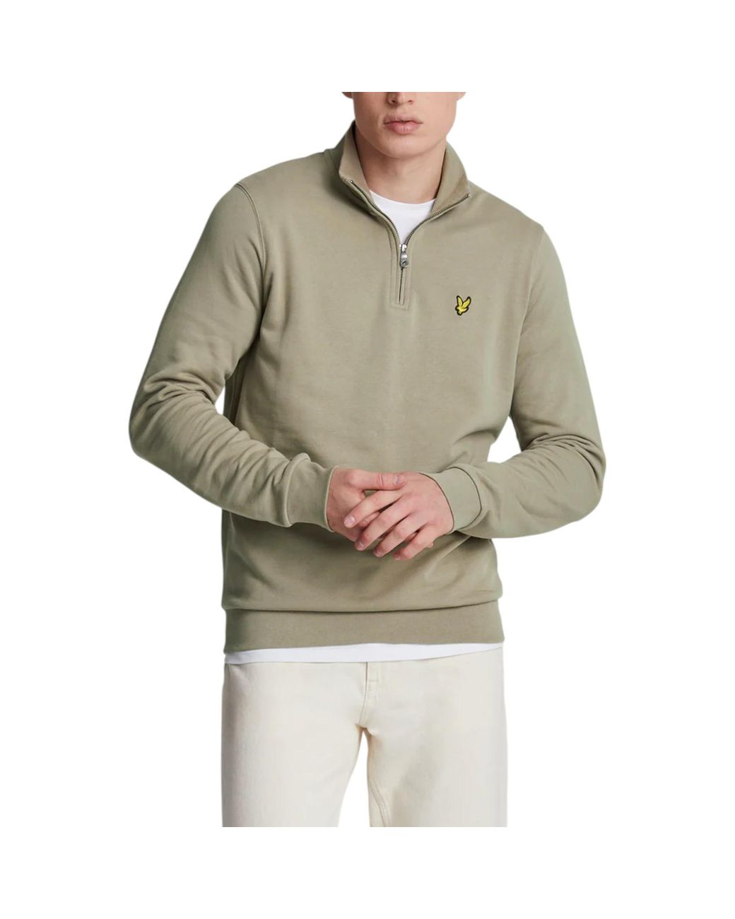Lyle & Scott Green High Neck Jumper Winter Sweatshirt for men