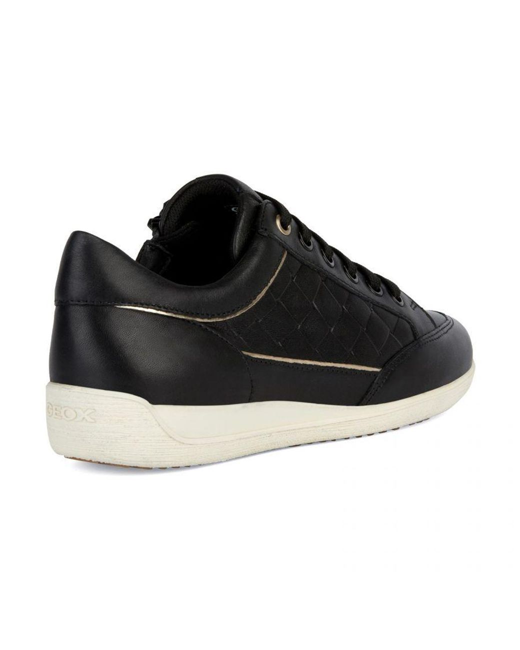 Geox D Myria Faux Leather Women's Black Trainers