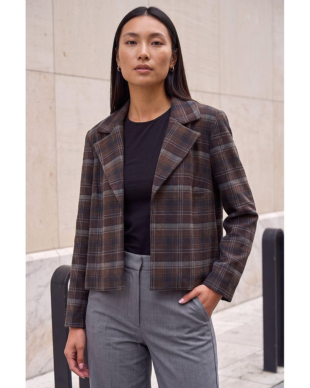 Roman Brown Check Jacket