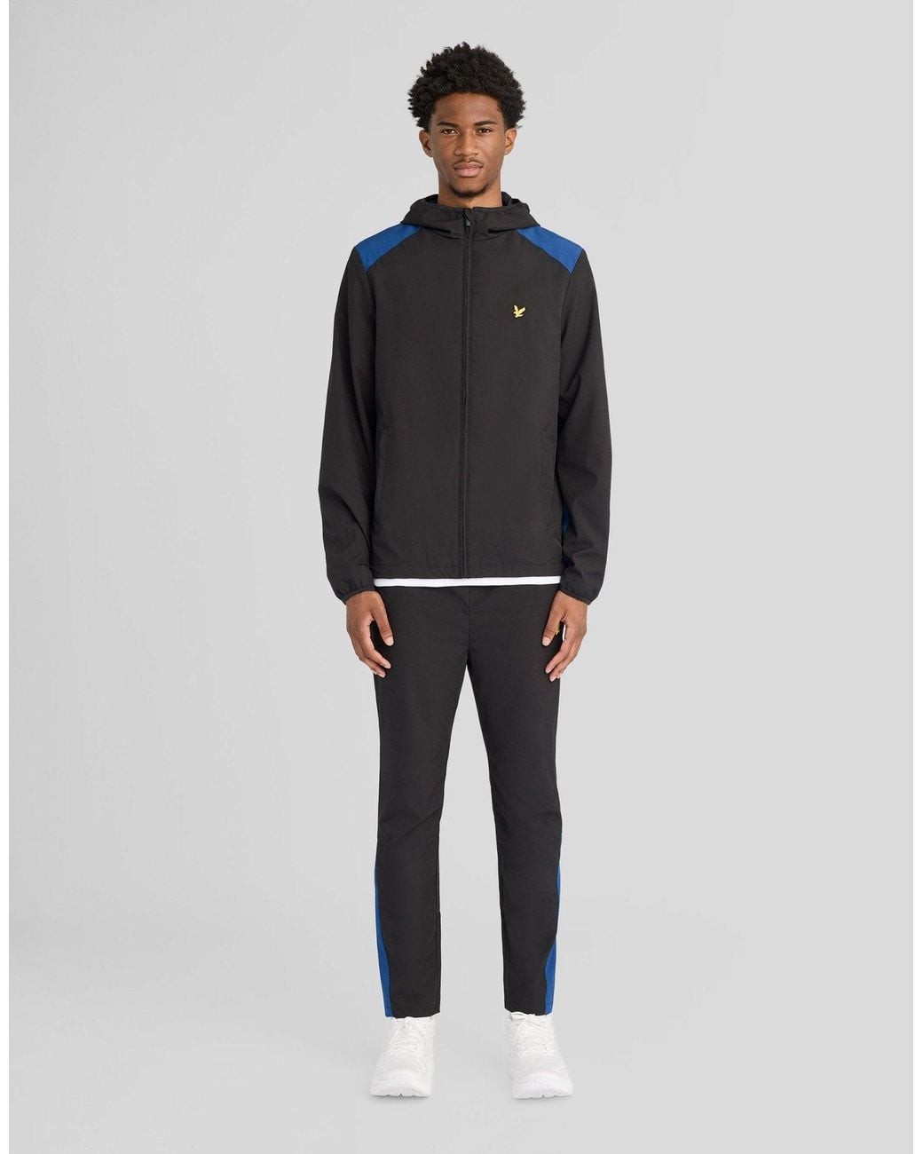 Lyle & Scott Black Sports Panelled Track Pants for men