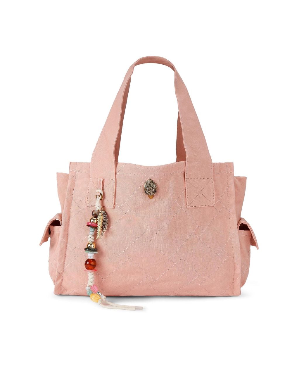 Kurt Geiger Pink Canvas Celia Tote Bag