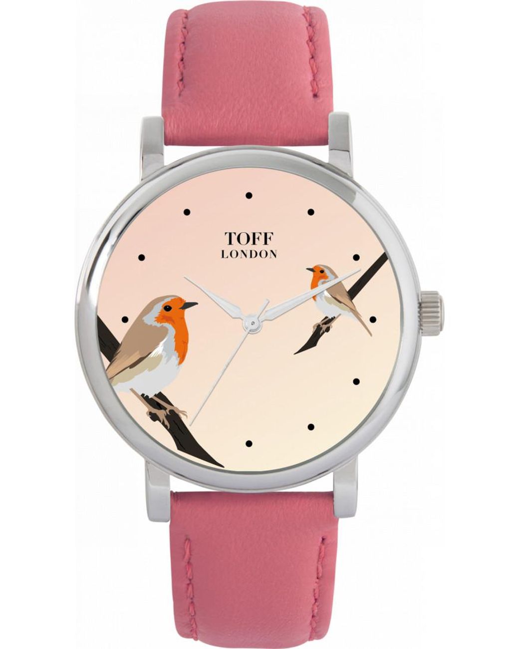 Toff London Pink Tlws-93736 Ladies Robins Bird Watch