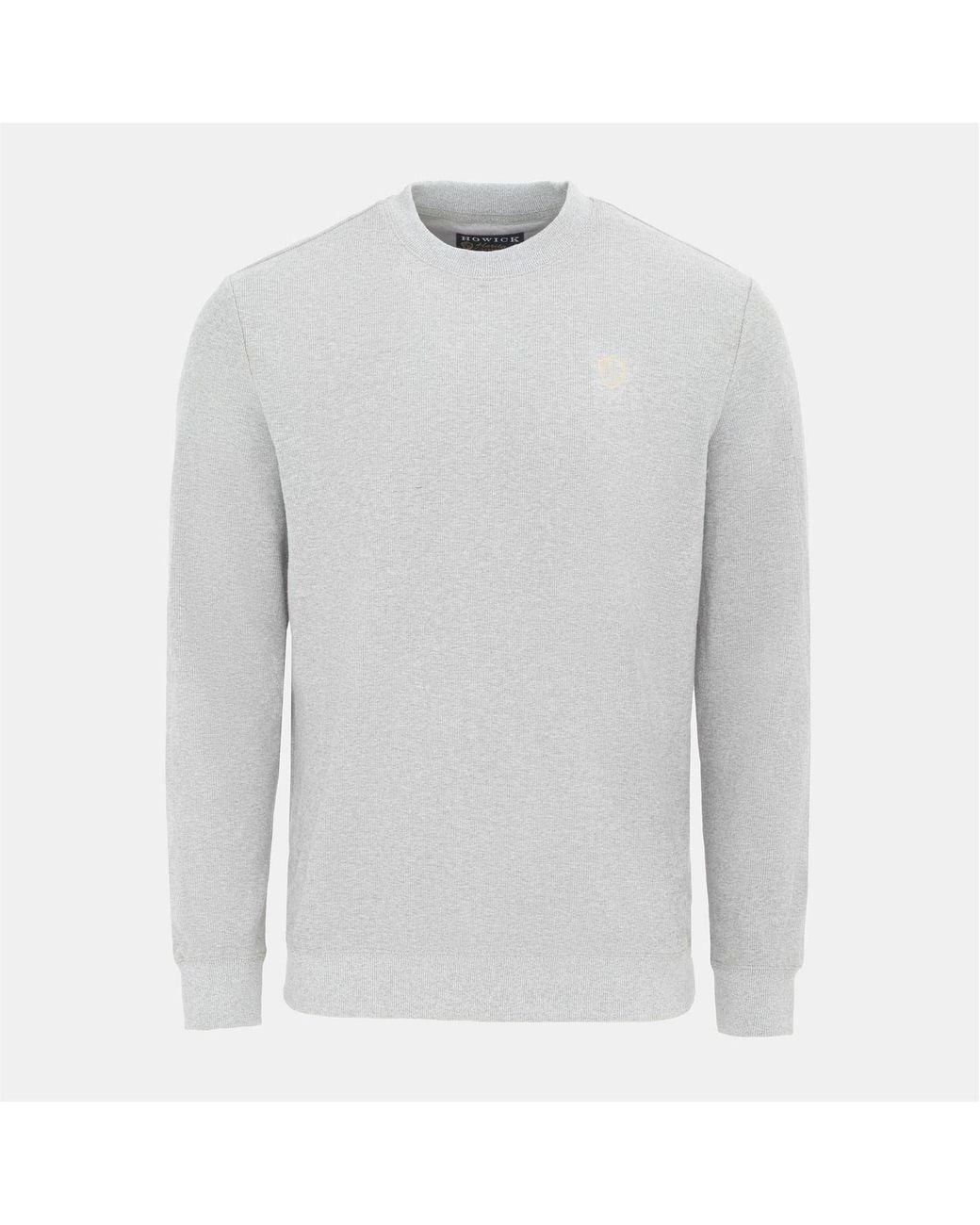Howick Gray Crew Neck Jumper for men