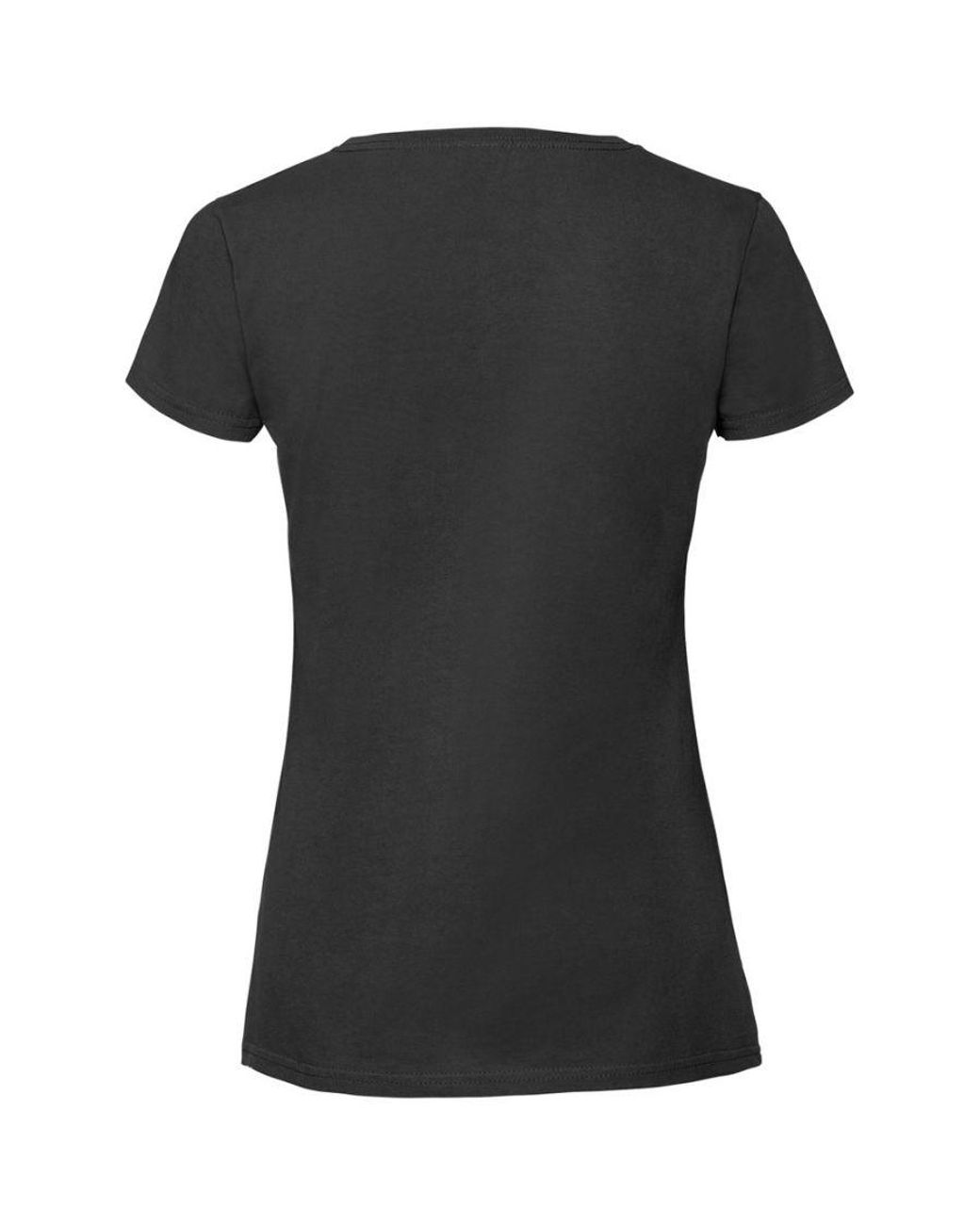 Fruit Of The Loom Black Ladies Ringspun Premium T-Shirt (Jet)