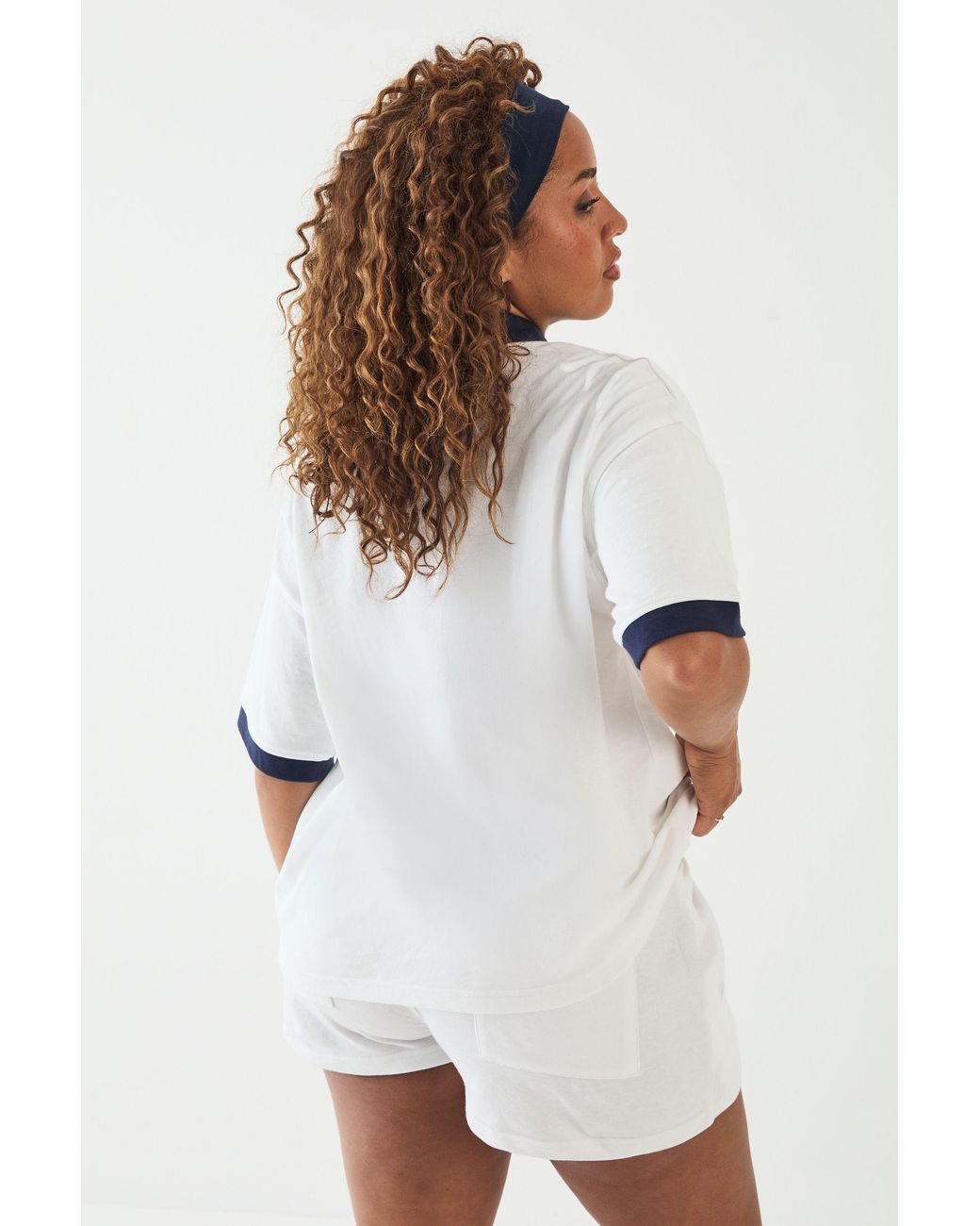 DSGN Studio White Collared Short Sleeve Top
