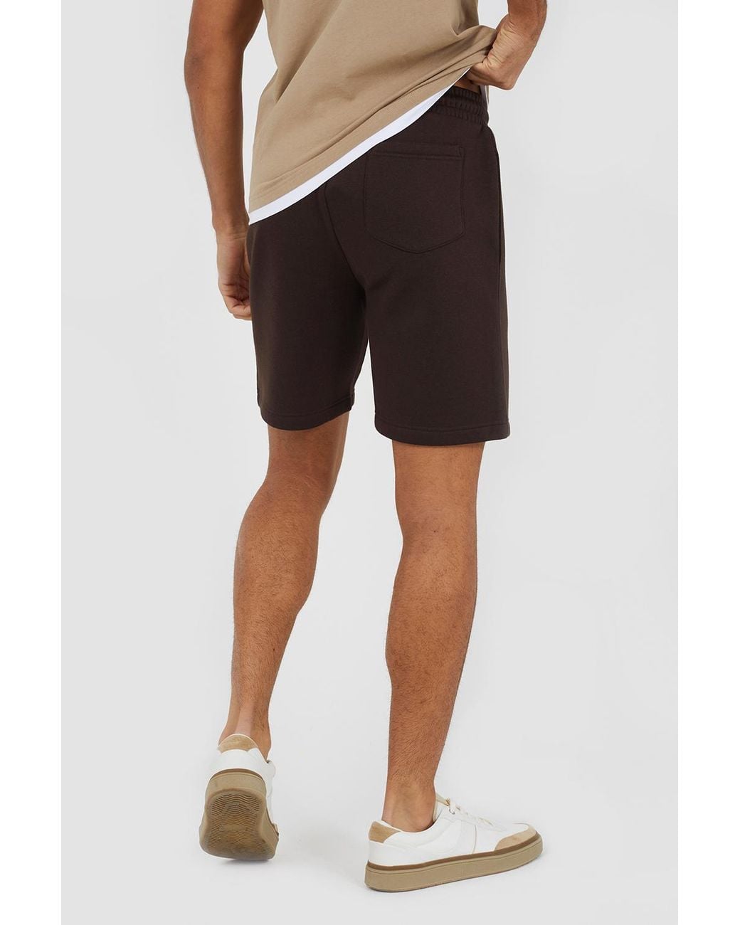 Brave Soul Black Basic Fleece Shorts for men