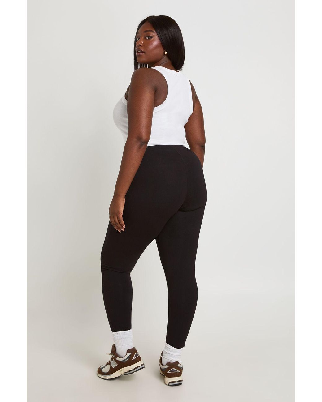 Boohoo Black Plus Basic High Waist Legging