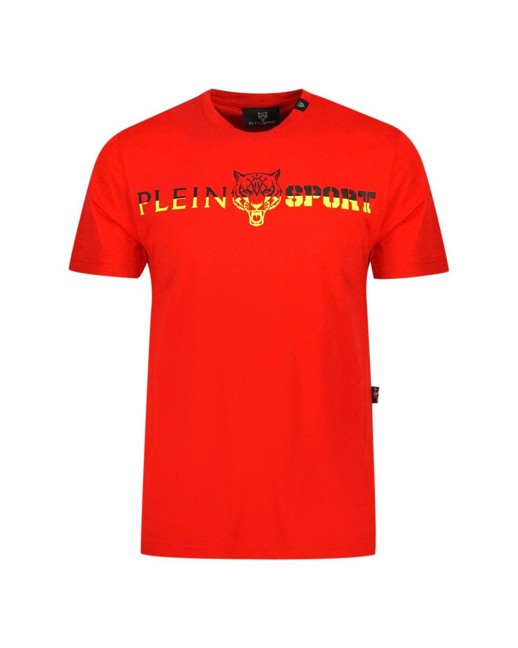 Philipp Plein Red Bold Split Logo T-Shirt Cotton for men
