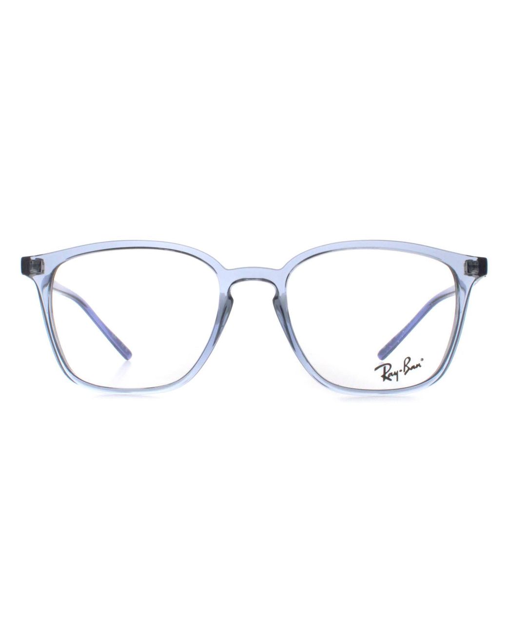 Ray-Ban Blue Square Transparent Dark Rx7185