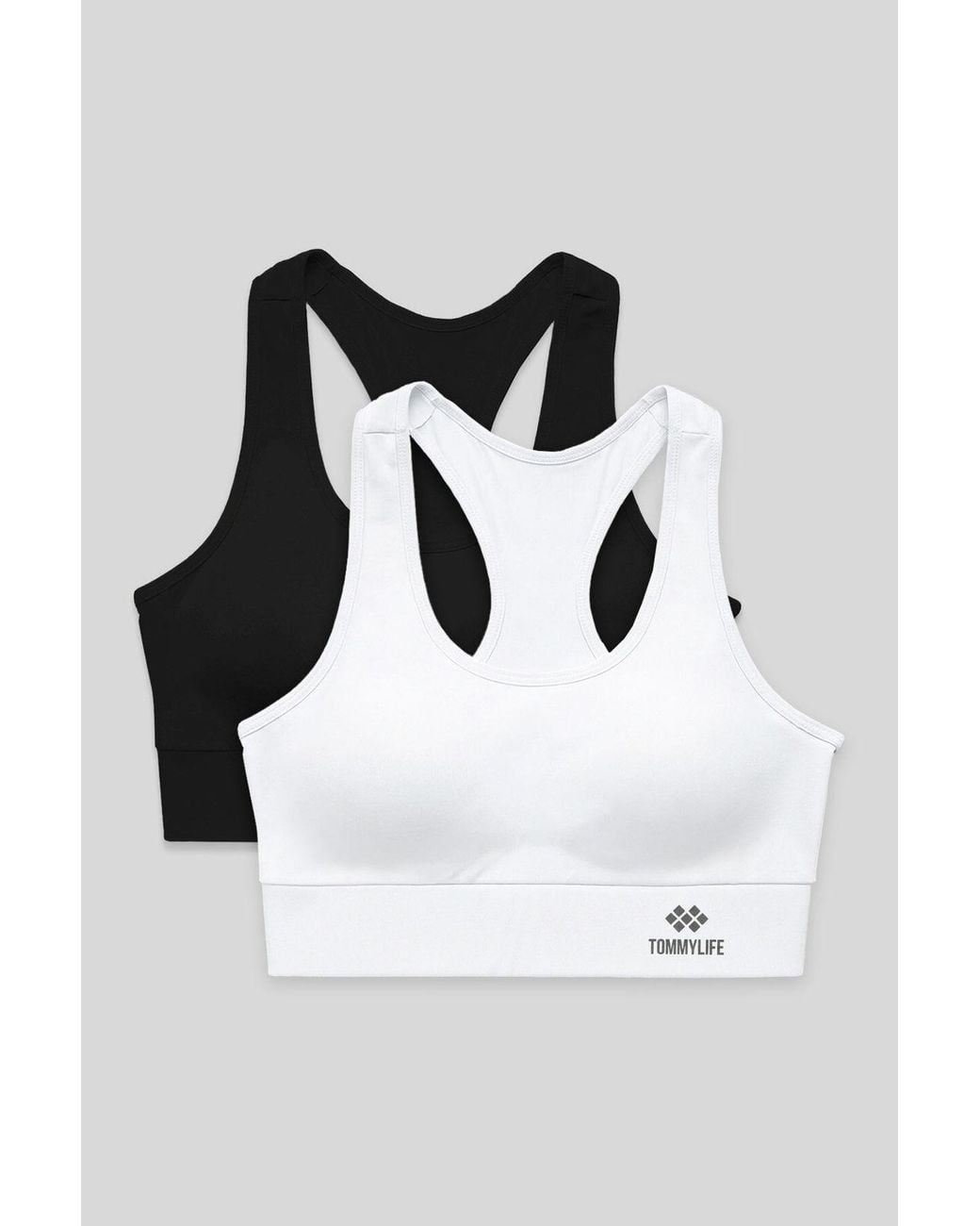 TOMMY LIFE Black Fitted Sleeveless Crop Sports Top