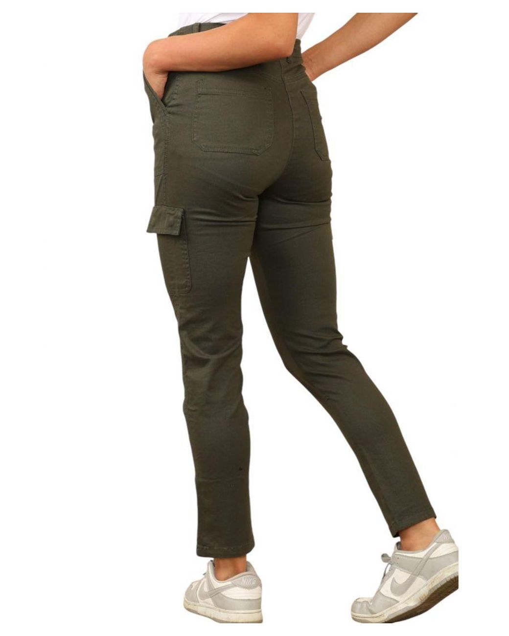 MYT Black Cargo Chino Ankle Grazer Trousers