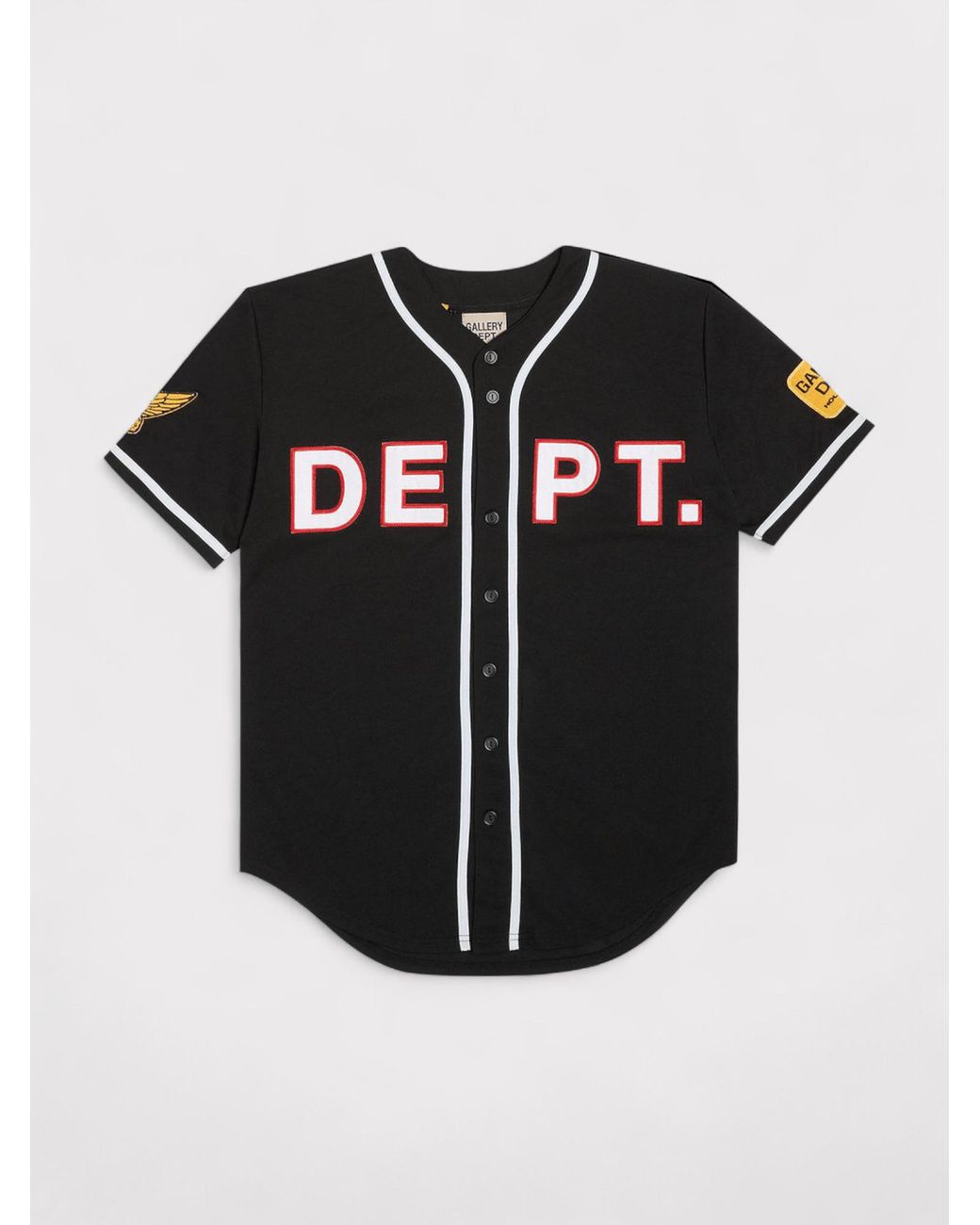 GALLERY DEPT. Black Echo Park Baseball Jersey Cotton for men