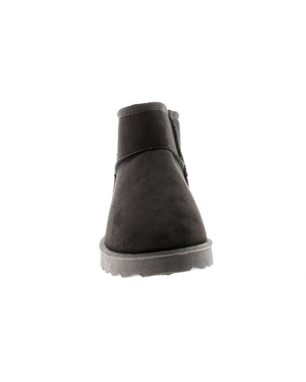 Platino Black Ladies Microfiber Upper Ankle Boots