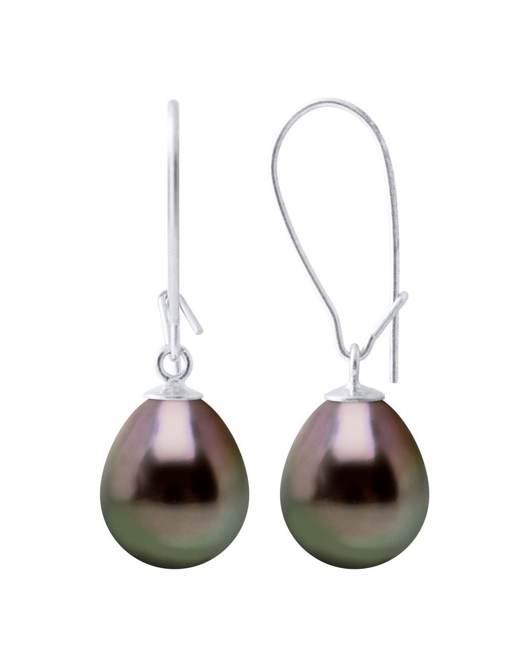 Ateliers Saint Germain White Earrings Real Cultured Tahiti Pearls Pear 9-10 Mm