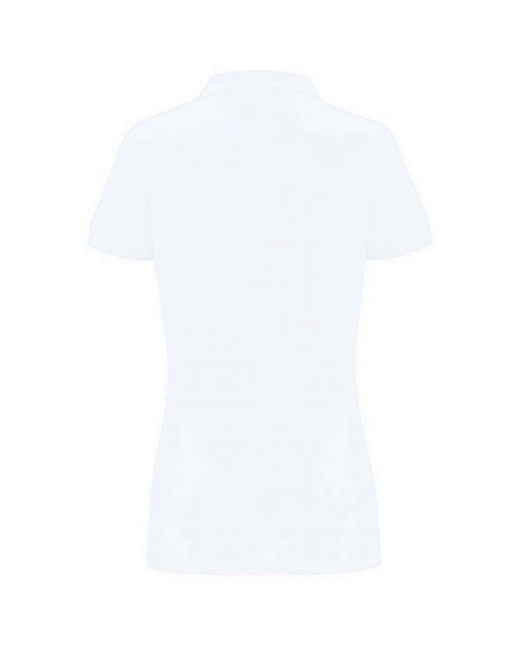 Asquith & Fox White Ladies Plain Short Sleeve Polo Shirt