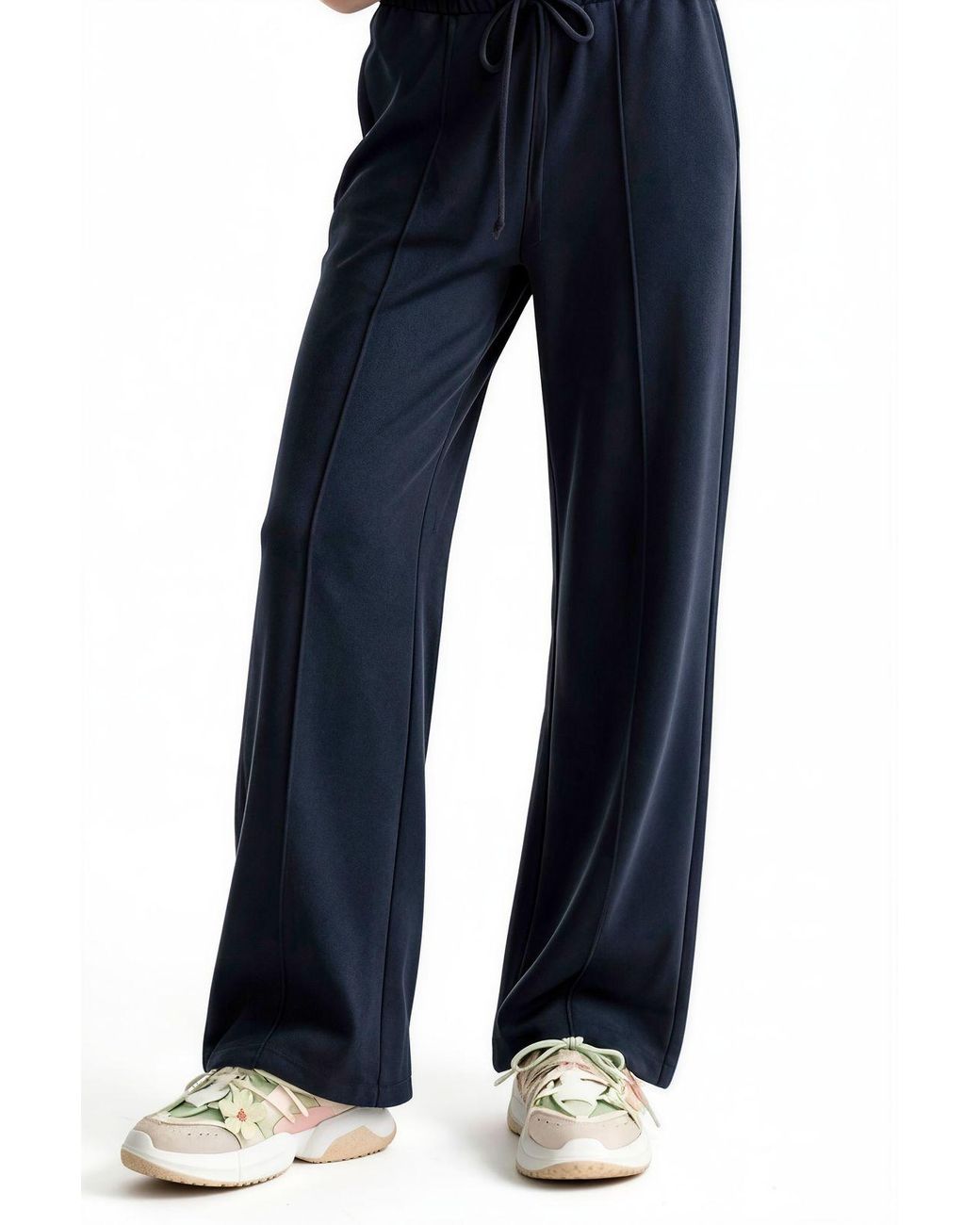 Busem Blue Modal Blend Straight-Leg Pants