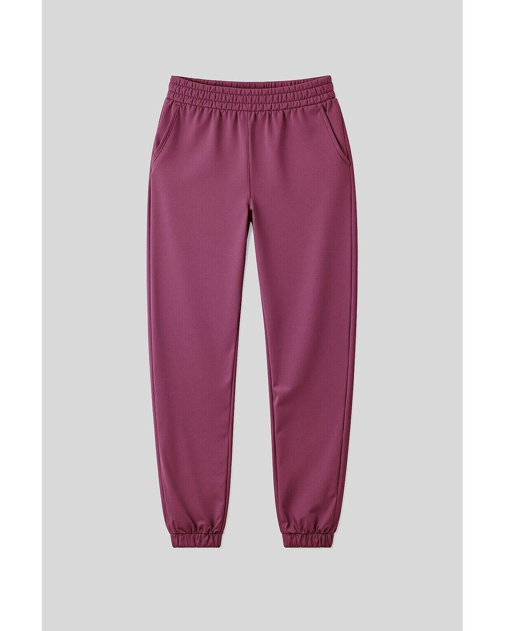 TOMMY LIFE Red High-Waist Relaxed Fleece Joggers