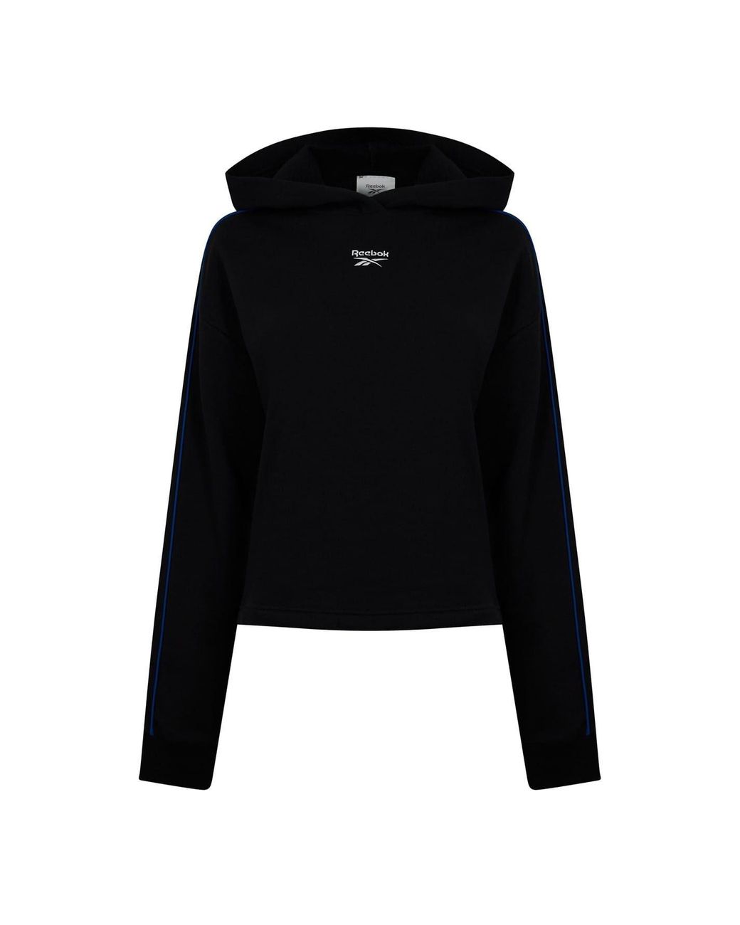 Reebok Black Polaroid Hooded Relaxed Fit Sweatshirt