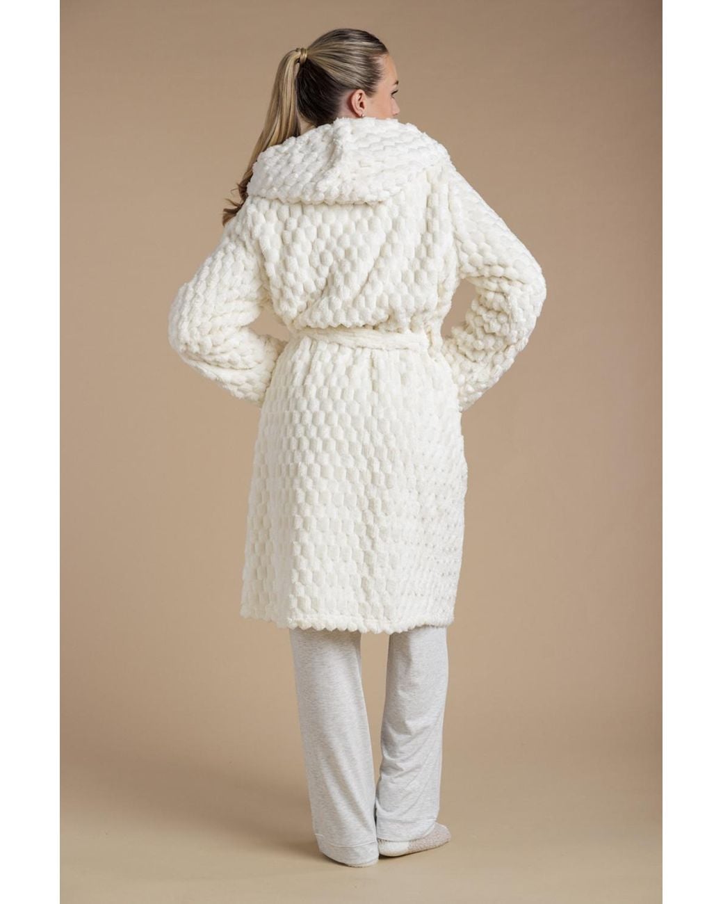 Tokyo Laundry Natural Honeycomb Textured Dressing Gown