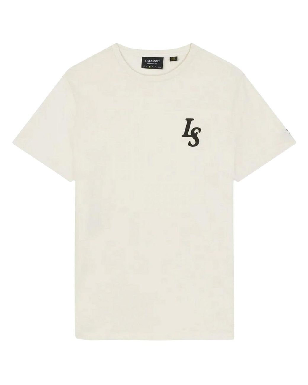Lyle & Scott White Club Emblem Chalk T-Shirt for men