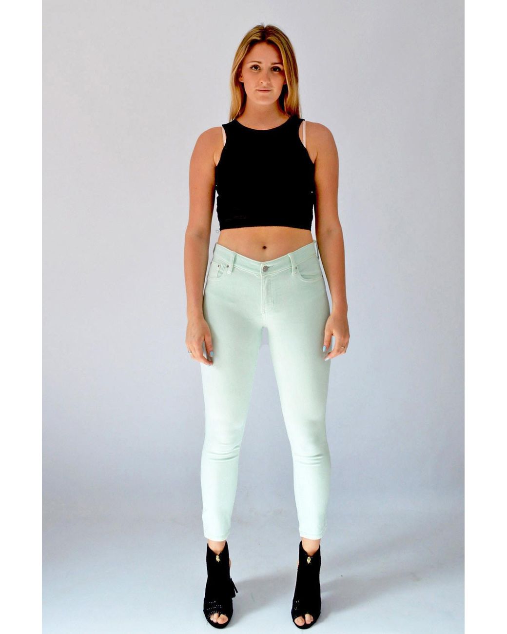 Secret Label White Slim Leg Ankle Grazer Jeans