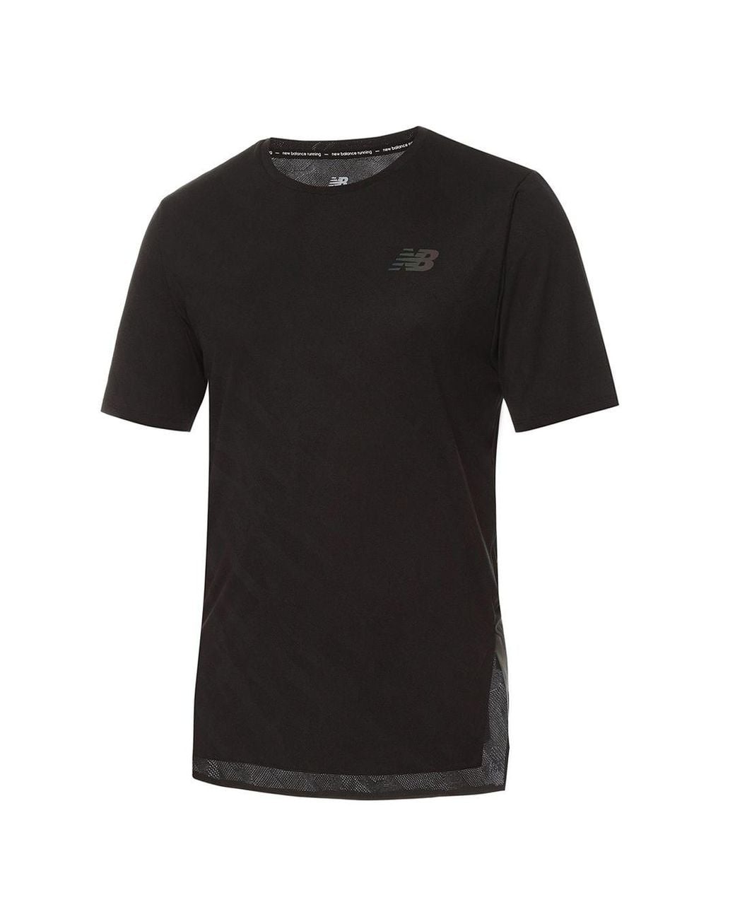 New Balance Black Q Speed Jacquard T-Shirt Recycled Polyester for men