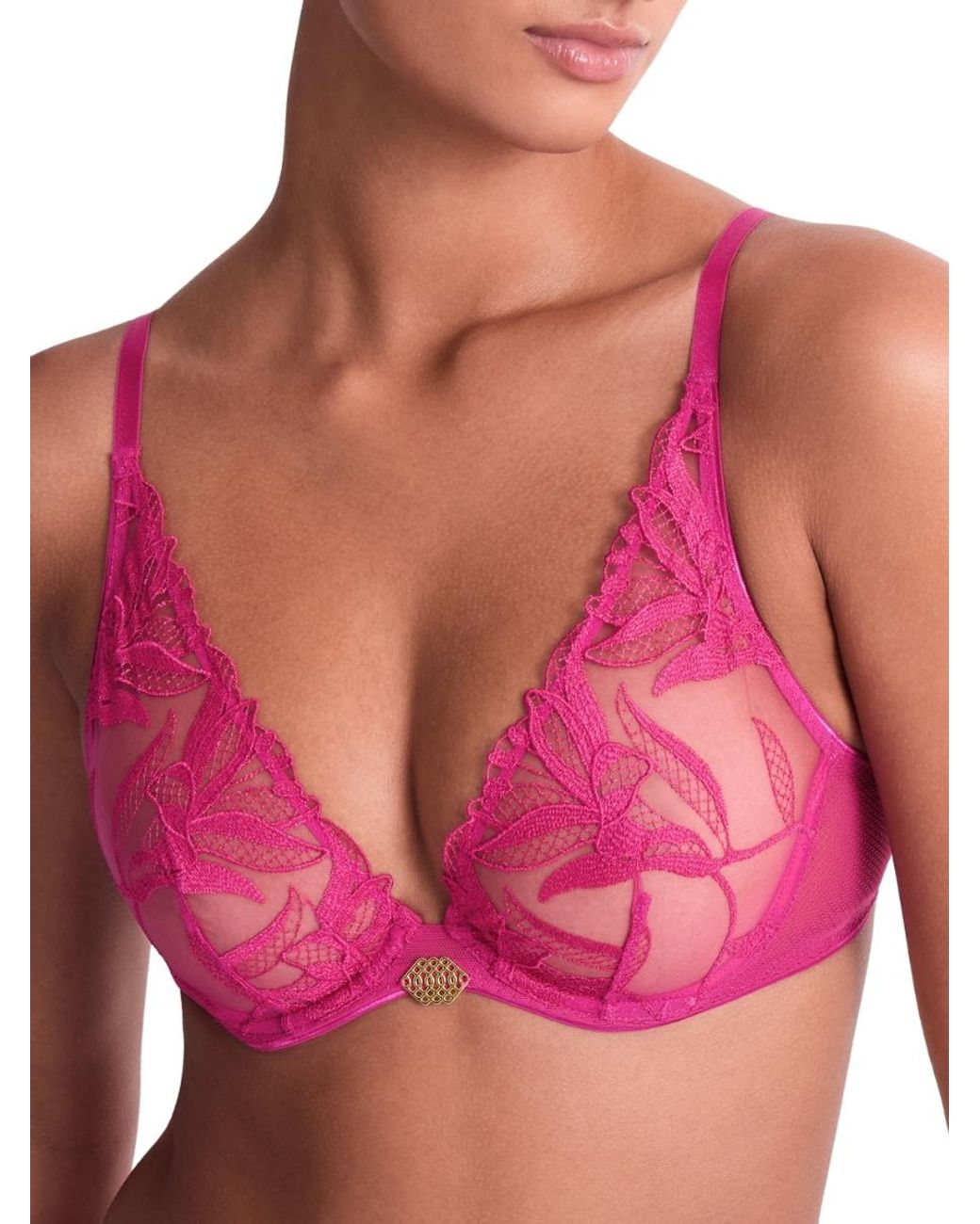 Aubade Pink Sweet Euphoria Triangle Plunge Bra