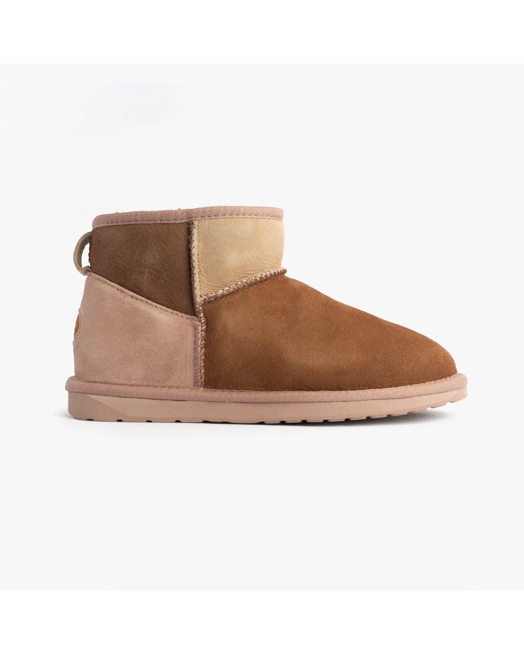 EMU Brown Stinger Micro Patchwork Sheepskin Boot Chestnut