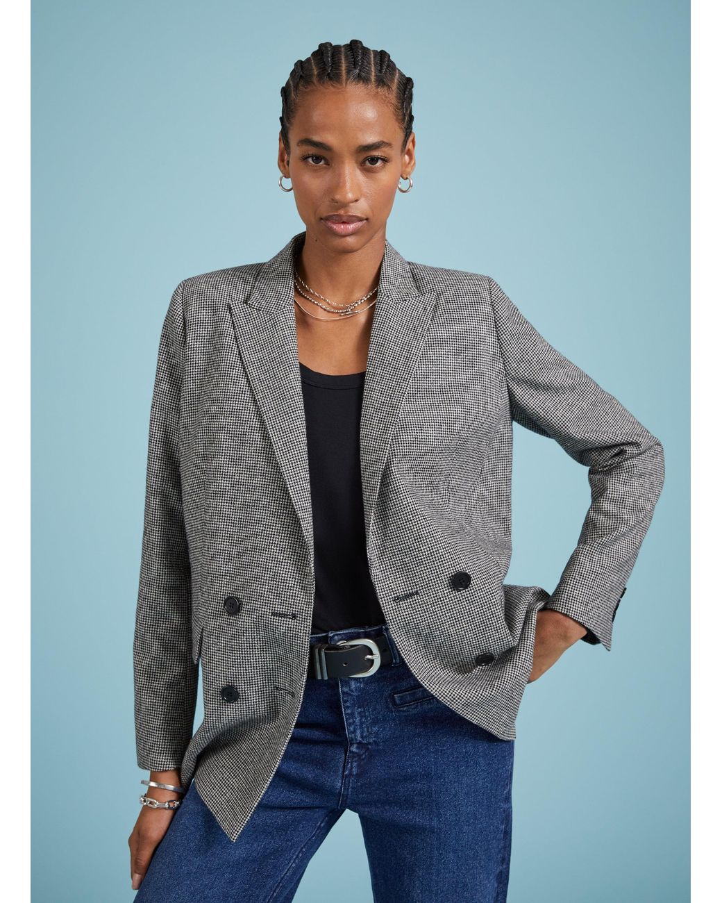 Baukjen Gray Beatrix Recycled Wool Blend Blazer