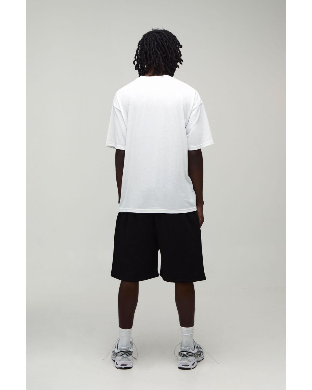 BoohooMAN Black Essential Baggy Fit Mid Length Short for men