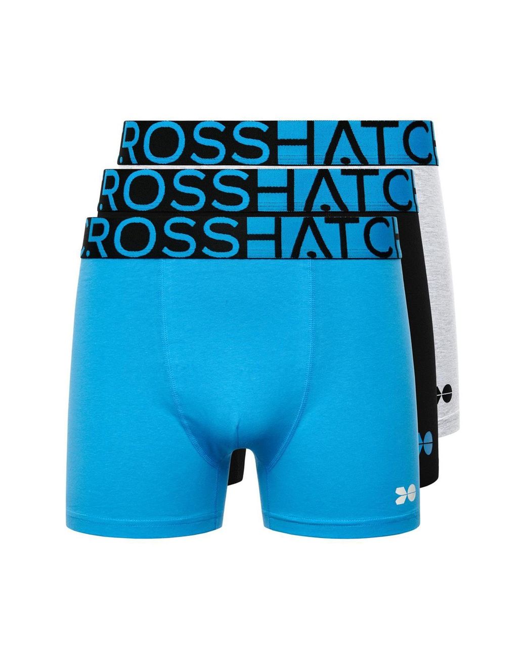 Crosshatch Blue Dumas Boxer Shorts 3Pk for men
