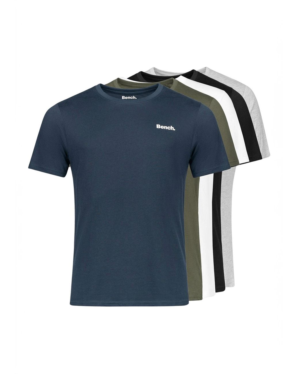 Bench Blue 5 Pack Cotton 'Oliver' T-Shirts for men