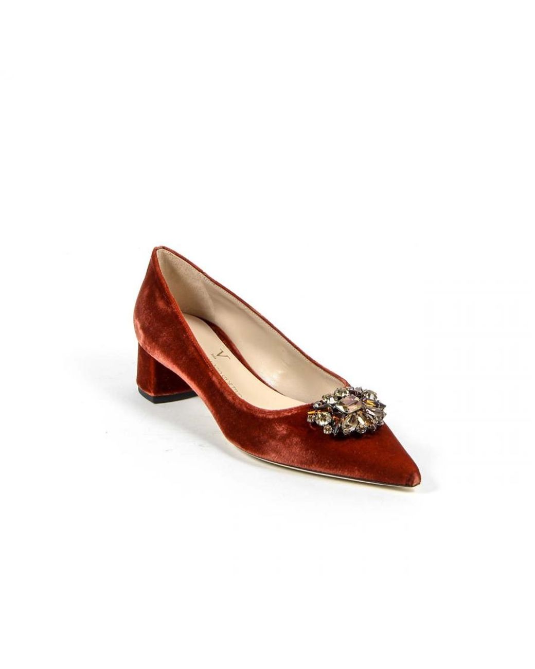 Versace 19.69 Abbigliamento Sportivo Red V Pump 3110276 Velluto Rosso