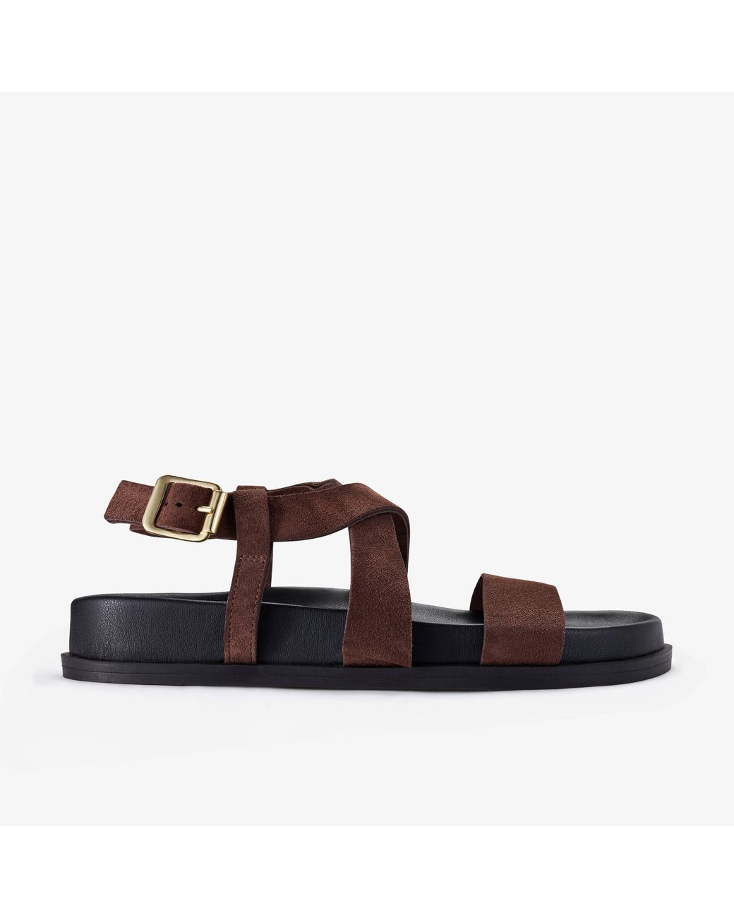 Clarks Brown Zarlea Strap Sde Sandals
