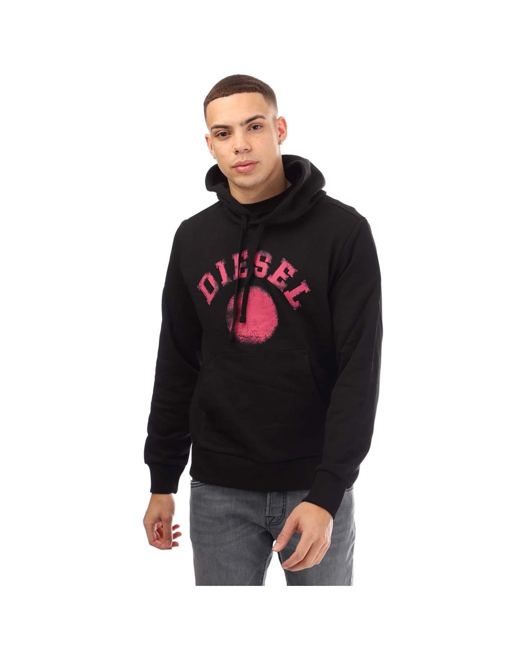 DIESEL Black Ginn 9-D Hoodie for men
